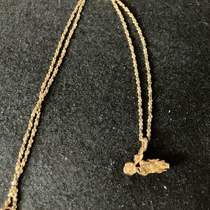 Elegant Gold Angel Pendant Necklace